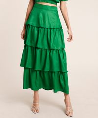 Saia-Feminina-Mindset-Midi-em-Camadas-Verde-9864762-Verde_1