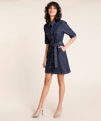 Vestido-Jeans-Feminino-Mindset-Curto-com-Faixa-para-Amarrar-Manga-Curta-Azul-Escuro-9891625-Azul_Escuro_3