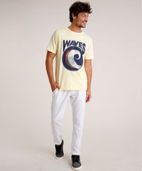Camiseta-Masculina--Waves--Manga-Curta-Gola-Careca-Amarela-Claro-9785998-Amarelo_Claro_3