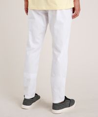 Calca-de-Sarja-Masculina-Slim-com-Bolsos-Branca-9308395-Branco_4