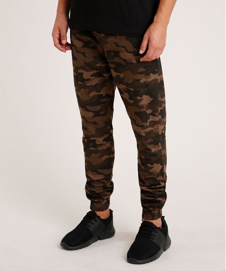 Calca-de-Sarja-Masculina-Jogger-Skinny-Estampada-Camuflada-com-Cordao-Marrom-9862063-Marrom_1