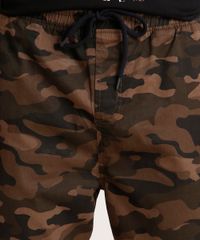 Calca-de-Sarja-Masculina-Jogger-Skinny-Estampada-Camuflada-com-Cordao-Marrom-9862063-Marrom_2