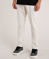 Calca-de-Sarja-Masculina-Slim-com-Bolsos-Bege-Claro-9308395-Bege_Claro_1_1