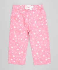 Calca-Estampada-de-Estrela-em-Algodao---Sustentavel-Rosa-8489130-Rosa_1