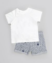 Conjunto-de-Camiseta-Off-White---Short-Estampado-em-Moletom-Cinza-Mescla-8607765-Cinza_Mescla_2