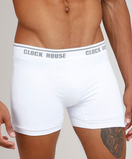 Cueca Masculina Boxer Sem Costura Branca Cea 6932