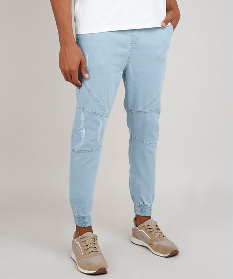 calça jogger masculina azul