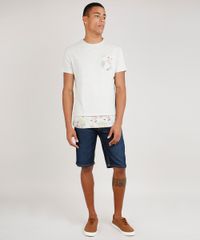Camiseta-Masculina-Longa-com-Bolso-e-Recorte-Manga-Curta-Gola-Careca-Kaki-Claro-9780474-Kaki_Claro_3