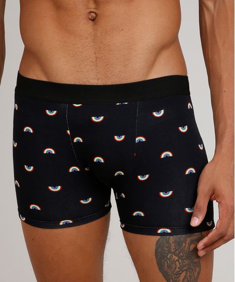 Cueca-Masculina-Boxer-Estampada-Arco-iris--Preta-9787858-Preto_1