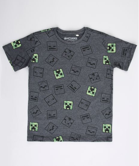 Camiseta-Infantil-Minecraft-Estampada-Manga-Curta-Cinza-Mescla-Escuro-9732789-Cinza_Mescla_Escuro_1