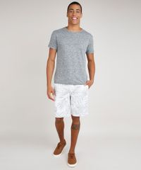 Bermuda-de-Sarja-Masculina-Relaxed-Estampada-de-Folhagens-com-Bolso-e-Cordao-Branco-9768032-Branco_3