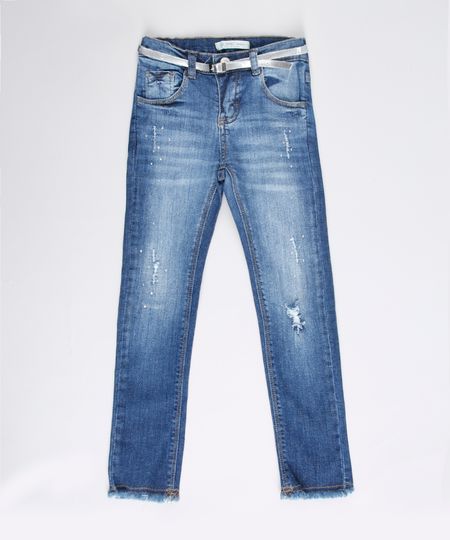 Calca-Jeans-Infantil-com-Strass-e-Cinto-Metalizado-Azul-Escuro-9748592-Azul_Escuro_1