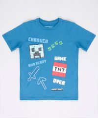 Camiseta-Infantil-Creeper-Minecraft-com-Paete-Dupla-Face-Manga-Curta-Azul-Petroleo-9668629-Azul_Petroleo_1