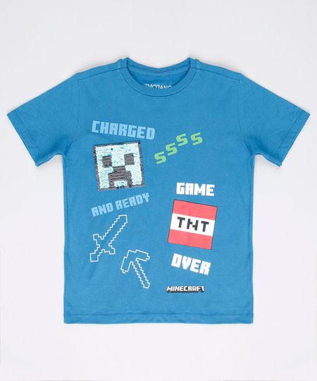 Camiseta-Infantil-Creeper-Minecraft-com-Paete-Dupla-Face-Manga-Curta-Azul-Petroleo-9668629-Azul_Petroleo_1