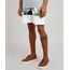 Bermuda-de-Sarja-Masculina-com-Recorte-Estampado-de-Folhagens-Chumbo-9759602-Chumbo_1