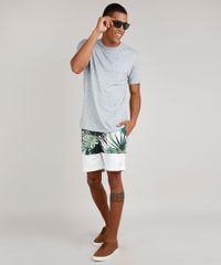 Bermuda-de-Sarja-Masculina-com-Recorte-Estampado-de-Folhagens-Chumbo-9759602-Chumbo_3