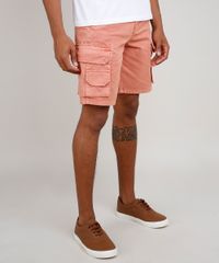 Bermuda-de-Sarja-Masculina-Cargo-Coral-9755016-Coral_1