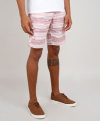 Bermuda-de-Sarja-Masculina-Listrada-com-Bolso-e-Cordao-Rosa-9778486-Rosa_1
