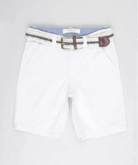 Bermuda-Infantil-Reta-Alfaiatada-com-Cinto-Kaki-Claro-9662831-Kaki_Claro_1