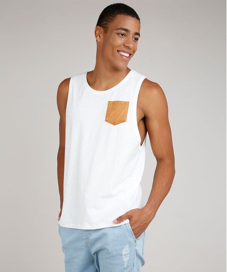 Regata-Masculina-com-Bolso-em-Suede-Gola-Careca-Branco-9760046-Branco_1