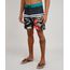 Bermuda-Surf-Masculina-Estampada-de-Folhagens-com-Listras-Preto-9743859-Preto_1