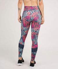 Calca-Feminina-Legging-Esportiva-Ace-Estampada-de-Folhagem-com-Recortes-Chumbo-9706497-Chumbo_2