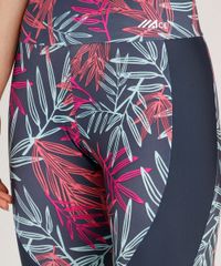 Calca-Feminina-Legging-Esportiva-Ace-Estampada-de-Folhagem-com-Recortes-Chumbo-9706497-Chumbo_4