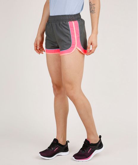 Short-Feminino-Esportivo-Ace-Running-Color-Block-Neon-Chumbo-9706502-Chumbo_1