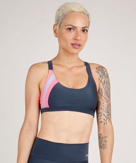 Top-Feminino-Esportivo-Ace-Color-Block-Neon-com-Bojo-Removivel-Decote-Nadador-Chumbo-9706491-Chumbo_1
