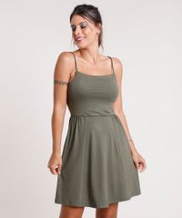 Vestido-Feminino-Curto-Evase-com-Alca-de-Corda-Verde-Militar-9799756-Verde_Militar_1