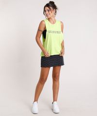 Saia-Feminina-Curta-Estampada-de-Poa-com-Fenda-Preta-9847874-Preto_3