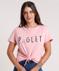 Blusa-Feminina-Leitao-Ursinho-Pooh-com-No-Manga-Curta-Decote-Redondo-Rosa-9790799-Rosa_1