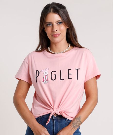 Blusa-Feminina-Leitao-Ursinho-Pooh-com-No-Manga-Curta-Decote-Redondo-Rosa-9790799-Rosa_1