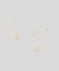 Brinco-Feminino-Folheado-de-Argola-com-Bolinhas-e-Pingentes-Maritimos-Dourado-9775043-Dourado_1
