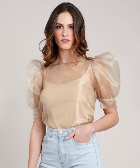 Blusa-Feminina-Mindset-em-Organza-Manga-Bufante-Decote-Redondo-Dourada-9891624-Dourado_1