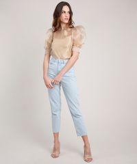 Blusa-Feminina-Mindset-em-Organza-Manga-Bufante-Decote-Redondo-Dourada-9891624-Dourado_3