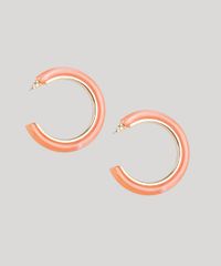 Brinco-Feminino-de-Argola-em-Resina-Coral-9776818-Coral_1