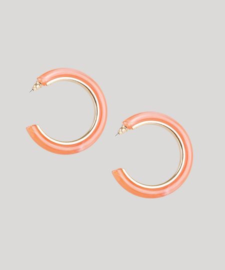 Brinco-Feminino-de-Argola-em-Resina-Coral-9776818-Coral_1