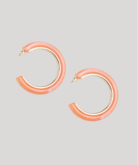 Brinco-Feminino-de-Argola-em-Resina-Coral-9776818-Coral_1