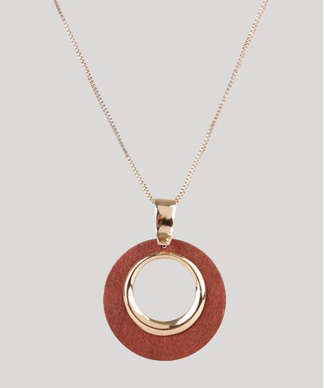 Colar-Feminino-Longo-com-Pingente-em-Madeira-Dourado-9761534-Dourado_1