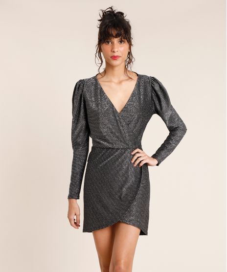 Vestido-Feminino-Mindset-Curto-Transpassado-com-Lurex-Manga-Longa-Preto-9872414-Preto_1
