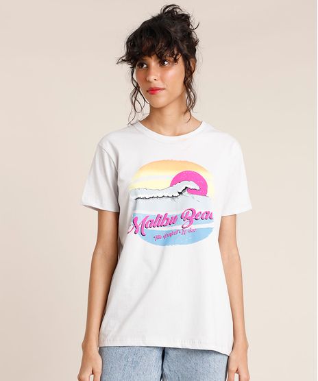 T-Shirt-Feminina-Mindset--Malibu-Beach--Manga-Curta-Decote-Redondo-Cinza-Claro-9886840-Cinza_Claro_1