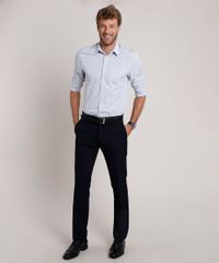 Camisa-Social-Masculina-Comfort-Maquinetada-com-Bolso-Manga-Longa-Cinza-Claro-9639463-Cinza_Claro_3