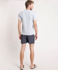Pijama-Masculino--NYC--com-Camiseta-Manga-Curta---Samba-Cancao-Listrado-Cinza-Mescla-Claro-9644487-Cinza_Mescla_Claro_2