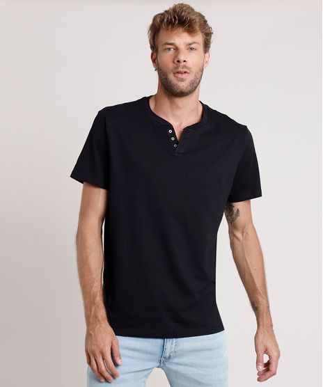 Camiseta-Masculina-Basica-Manga-Curta-Gola-Portuguesa-Preta-9717069-Preto_1