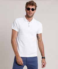 Polo-Masculina-Slim-Fit-Estampada-Floral-em-Piquet-Manga-Curta-Branca-9716702-Branco_1