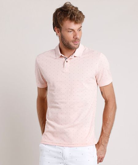 Polo-Masculina-Comfort-Fit-Estampada-Mini-Print-Geometrica-em-Piquet-Manga-Curta-Rose-9726080-Rose_1
