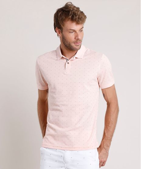 Polo-Masculina-Comfort-Fit-Estampada-Mini-Print-Geometrica-em-Piquet-Manga-Curta-Rose-9726080-Rose_1