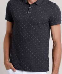 Polo-Masculina-Slim-Fit-Mini-Print-Estampada-Geometrica-em-Piquet-Manga-Curta-Cinza-Mescla-Claro-9722028-Cinza_Mescla_Claro_4