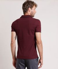 Polo-Masculina-Slim-Fit-em-Piquet-com-Ziper-Manga-Curta-Vinho-9807825-Vinho_2
